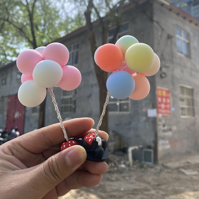 Прямые поставки, мягкие глиняные украшения для автомобиля в виде шарика, реклама, украшение для торта