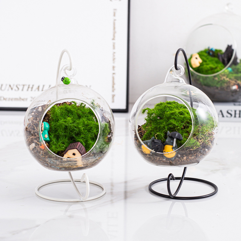 New glass bottle iron rack hook micro landscape hanging bottle iron rack hook cartoon Barbie doll iron bracket