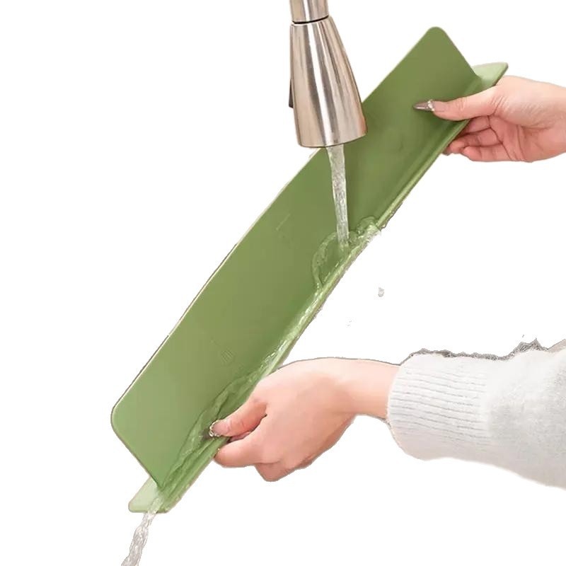 Sink Silicone Suction Cup Splash Guard Kitchen Anti-Splash Water Barrier Sink Washbasin Vegetable Basin Water Retaining Strip Thickened Version
