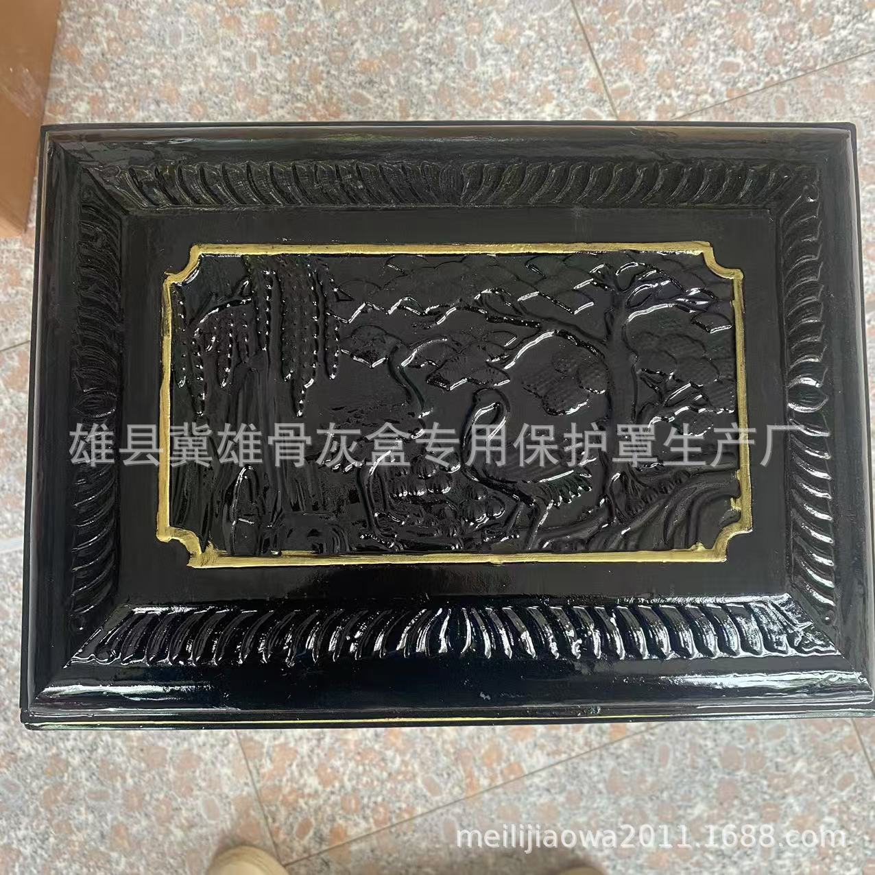 Exquisite Dragon and Phoenix Casket, Special Protective Cover for Urn, Moisture-Proof Box, Resin Casket, Funeral Supplies, Cemetery Casket