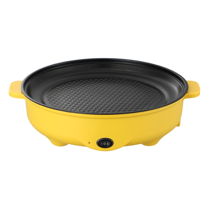 Source Manufacturer Honeycomb Electric Grill Pan Full Circle Heating Barbecue Plate Knob Household Frying and Baking Integrated Barbecue Grill Hot Pot