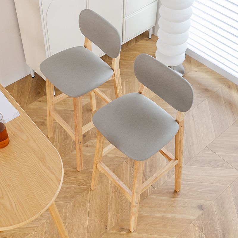Bar Chair Home Island Backrest High Stool Commercial Solid Wood Front Desk Cashier Chair European Style Bar Chair Bar Stool