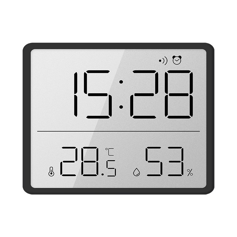 Slim electronic clock simple digital clock wall-mounted LCD small alarm clock multi-function temperature electronic clock 8218