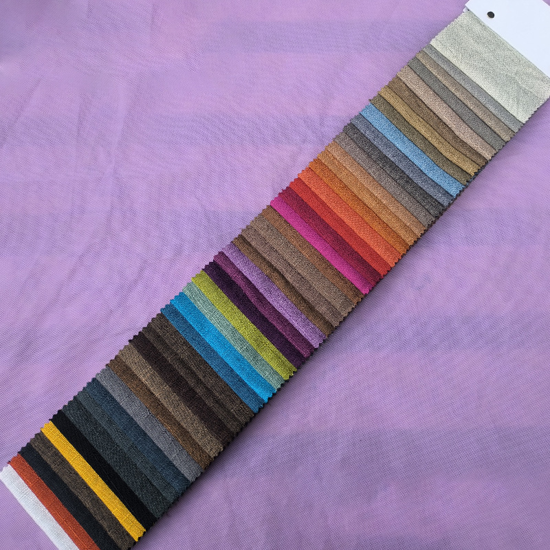 Bamboo linen fabric sofa fabric wholesale pillow cushion cloth cushion cloth solid color cloth bamboo twill linen coated film