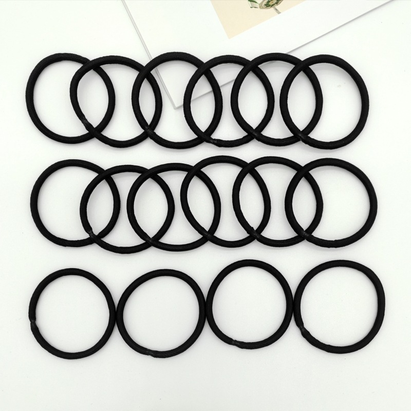 Кросс-бодрствующий 4мм черная безшовная резинка эластичная повязка на голову база кольцо для волос DIY аксессуары