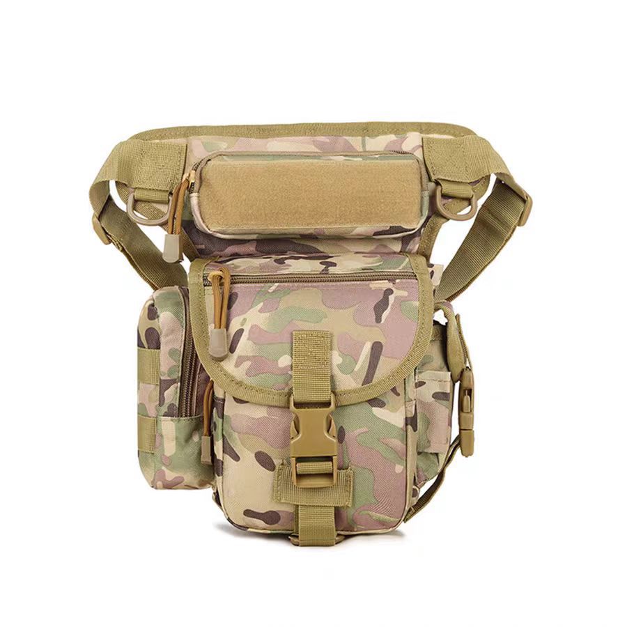 Multifunctional Waist Bag Tactical Leg Bag Outdoor Waterproof Oxford Cloth Camouflage Sports Portable Mobile Phone Military Fan Cs Waterproof Bag