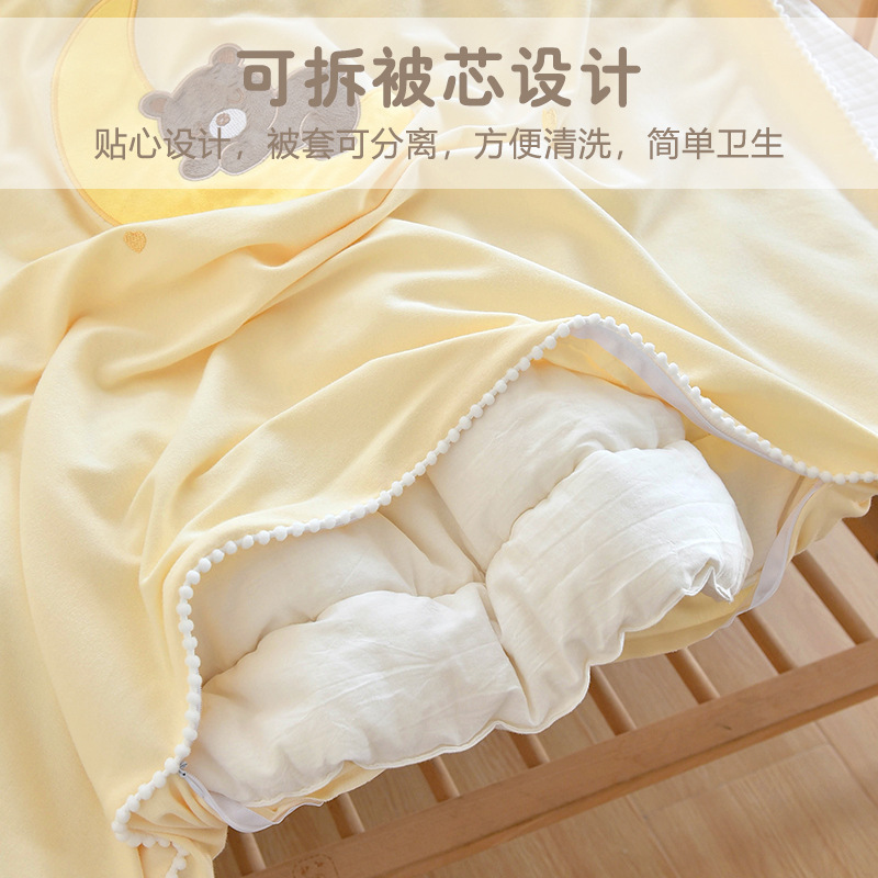 Newborn Baby Cotton Quilt Autumn and Winter Thickened Cotton Baby Cover Quilt Kindergarten Children's Four Seasons Universal Small Quilt