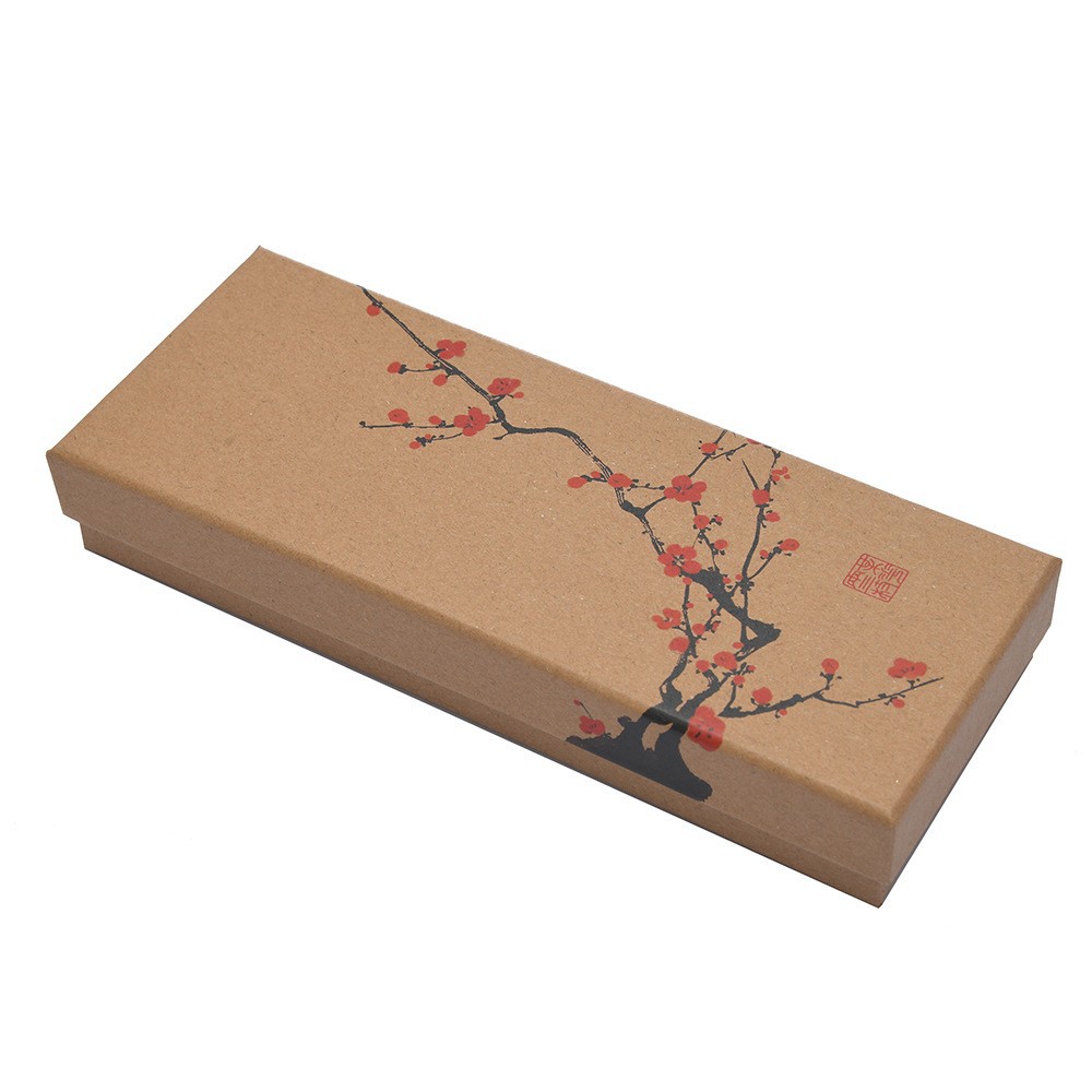 Tassel Sachet Comb Hairpin Jewelry Box Retro Simple Zen Gift Packaging Box Thickened Extra Hard Three-Layer Gift Box