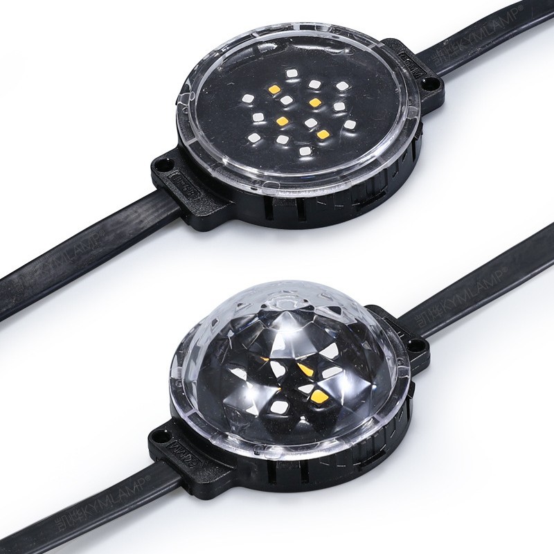 Dmx512 Point Light Source 5cm Outdoor Waterproof Multicolor Running Light String Rgbw Fantasy Eaves Pixel Light Customization