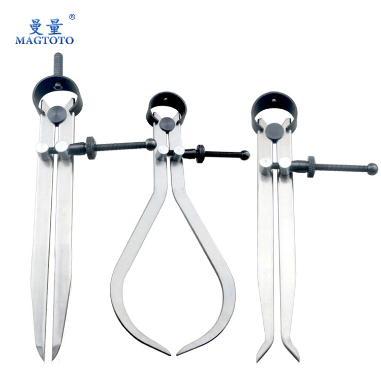 Magtoto 8inch Spring Caliper Set Flat Leg Spring Scriber/Inner Caliper/Outer Caliper 200mm