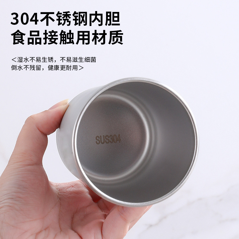 304 Stainless Steel Mouthwash Cup, Household Toothbrushing Cup, Simple Kidsren's Toothbrush Cup, High-Looking Multi-Purpose Water Cup