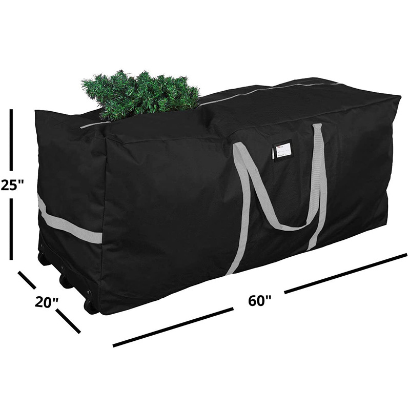 Guangzhou Source Factory Wholesale Trolley Christmas Tree Bag Large Holiday Decoration Storage Bag Large Trolley Bag