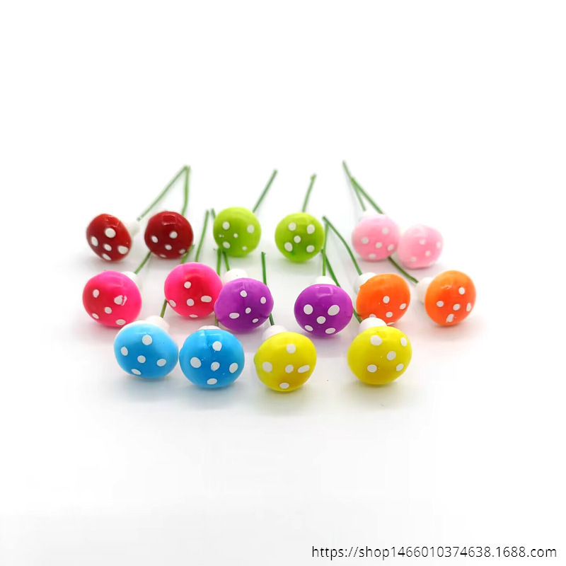 Искусственные грибы, мини цветные пенопластовые грибы, микро ландшафтные горшки, аксессуары для рождественского бонсай, милые артефакты-орнаменты