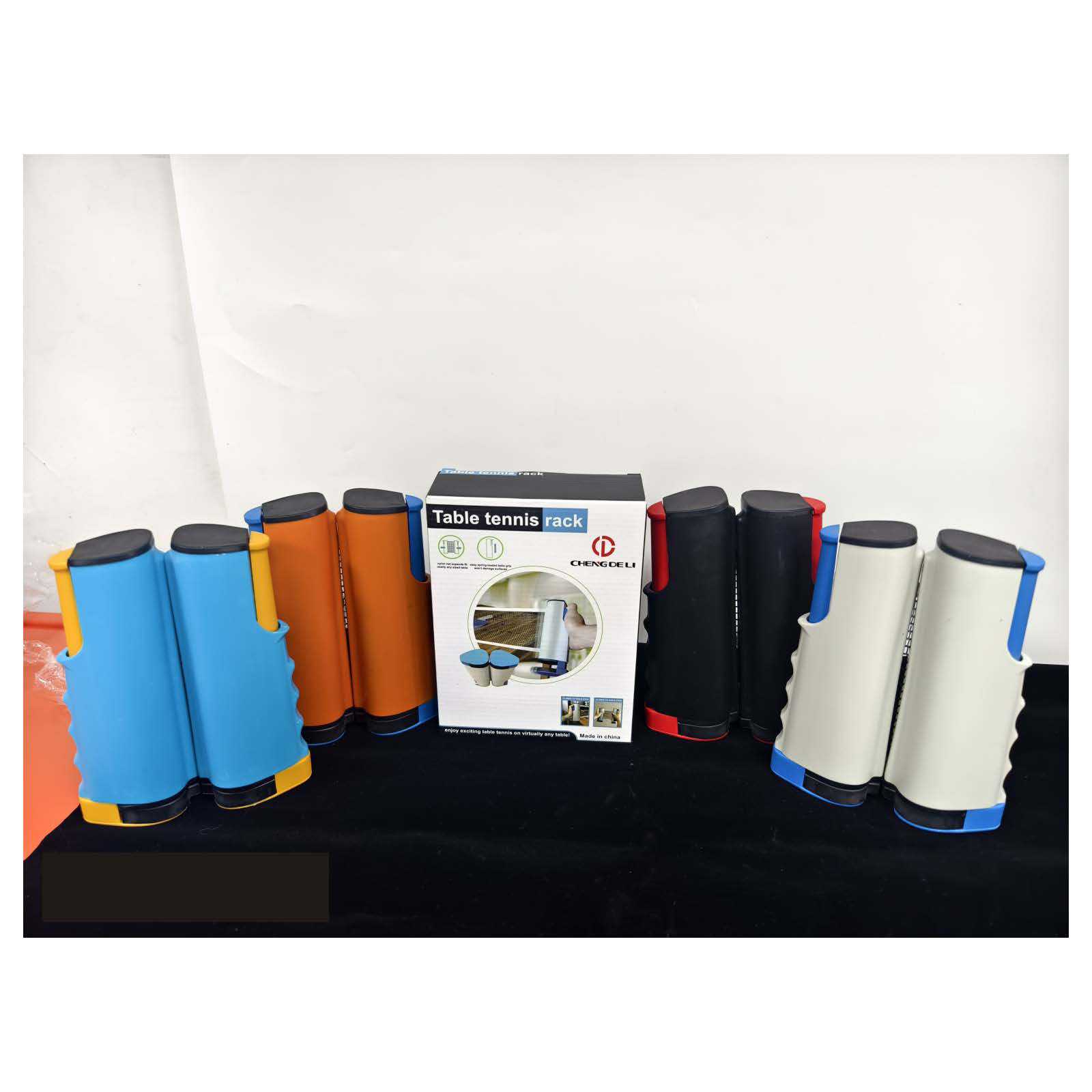 Portable thickened table tennis table net rack free telescopic table tennis net rack universal clip 5cm