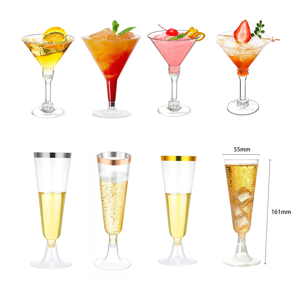 Disposable Plastic Cocktail Glass, Red Wine Glass, Dessert Table, Goblet, Pudding Cup, Catering Party, Party Champagne Glass