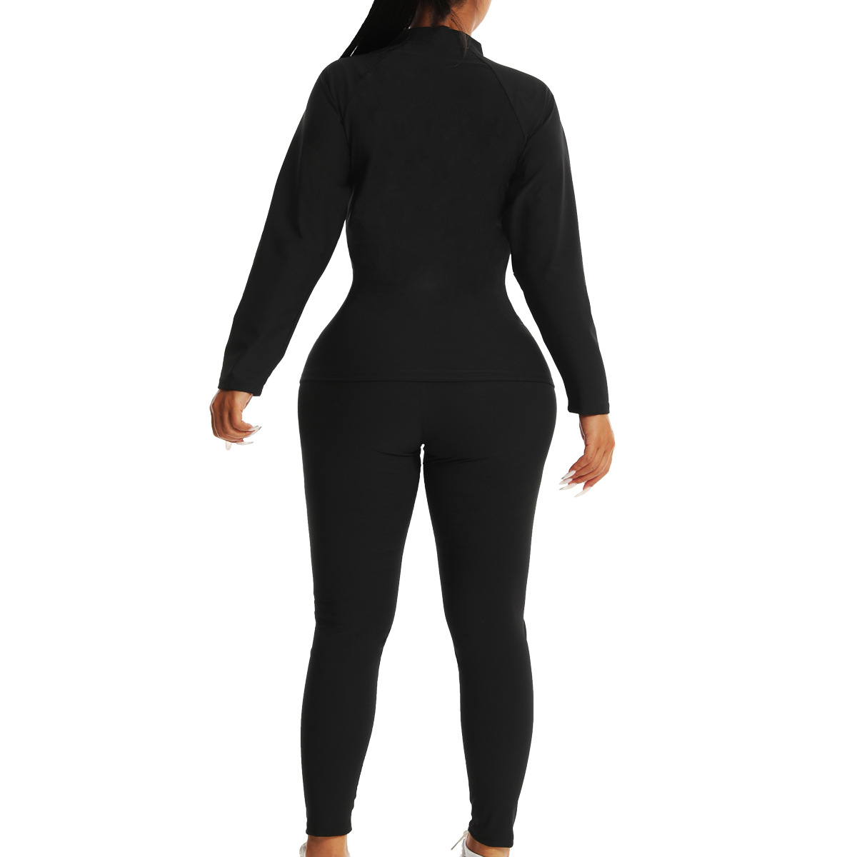 Cross-Border European and American Women's Sauna Clothing, Abdominal Control Yoga Sweat Clothing, Large Size Waist Shaping Sports Fitness Corset Body Shaping Clothing Set