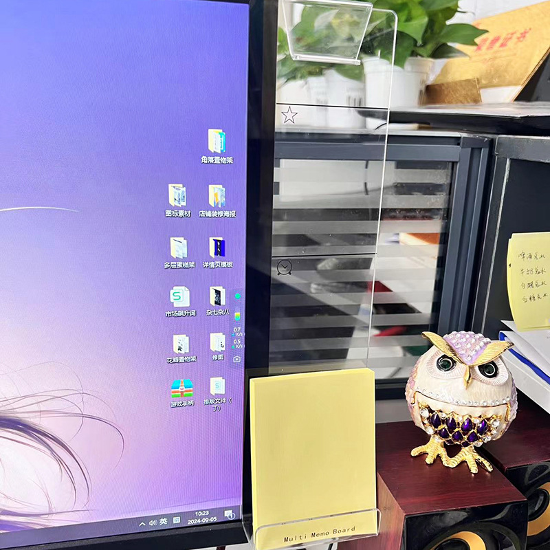 Display Message Board Display Side Post-it Notes Acrylic Notes Whiteboard Computer Screen Notes Board