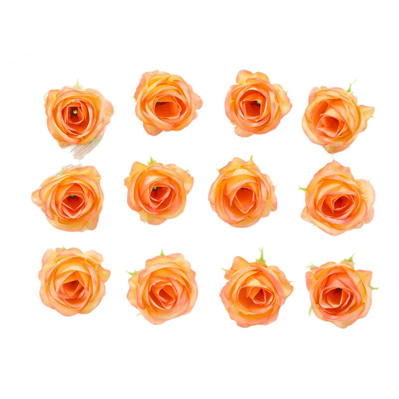 Cross-Border Small Rose Flower Head DIY Material Flower Bud Fake Flower Material Wedding Arrangement Artificial Flower Decoration Props