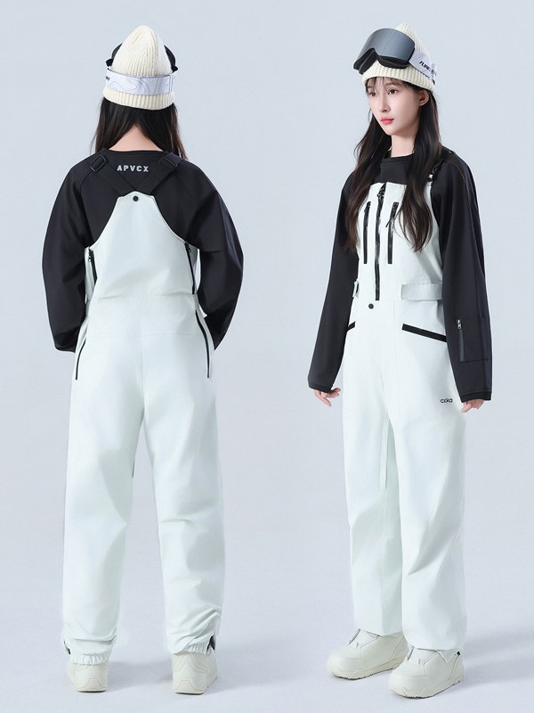 Ski Overalls Ski Pants for Men and Women Waterproof Thickeneded Loose 3L Fully Glued Ski Suit Suit Veneer One-Piece