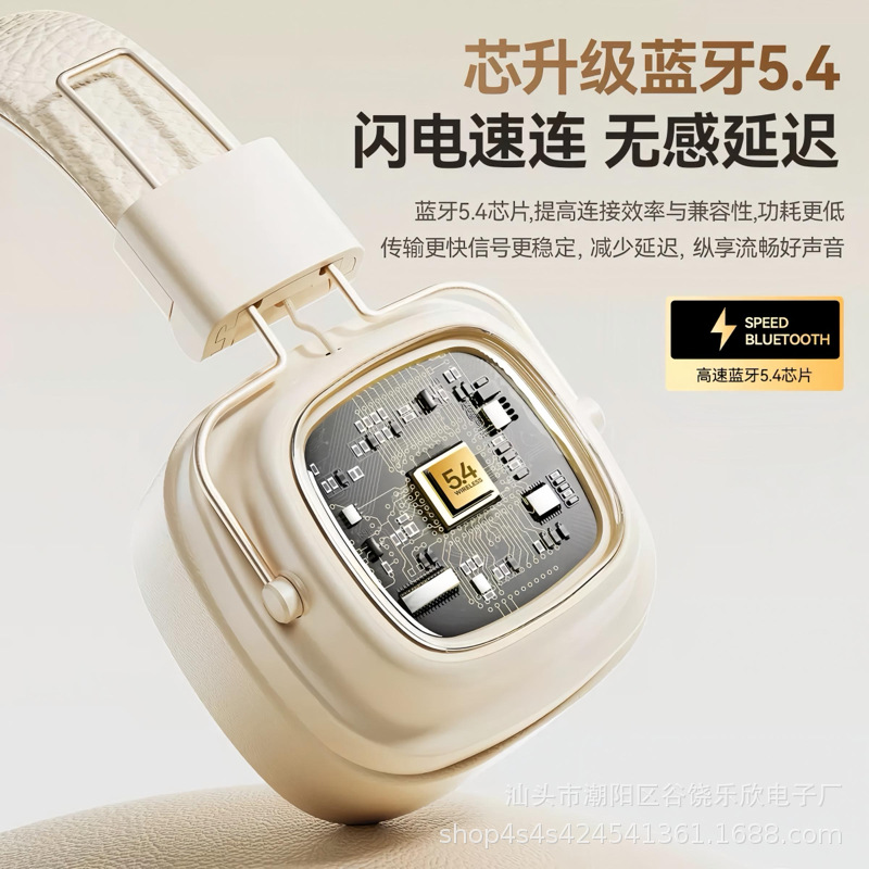 Huaqiangbei's New Wireless Bluetooth Headset Head-Mounted Retro Luminous Heavy Bass Noise Reduction Headset Suitable for Marshall