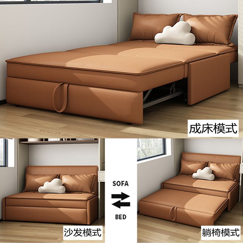 Foshan Sofa Bed All-In-One Retractable Foldable Multi-Functional Push-Pull Small Apartment Study Bedroom Living Room Double