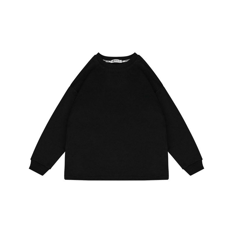 Customized Pure Cotton Trendy Brand Boys and Girls Hip-Hop Hip-Hop Loose Version Customized Large Size Group Clothes Round Neck Sweatshirt