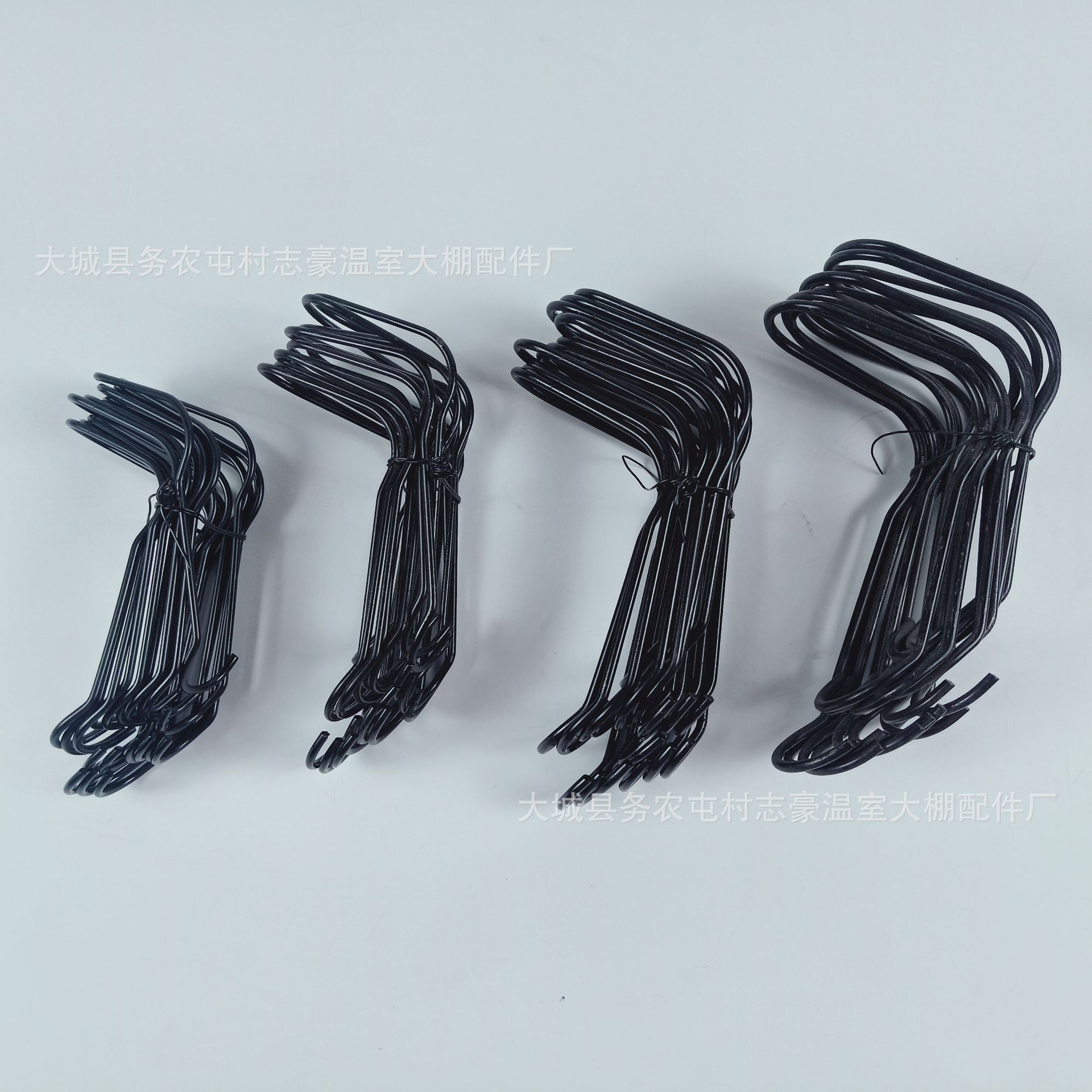 Greenhouse Accessories Top Spring Wire Clip 32*25 Top Spring Steel Pipe Cross Clip Thickened Black Wire Clip