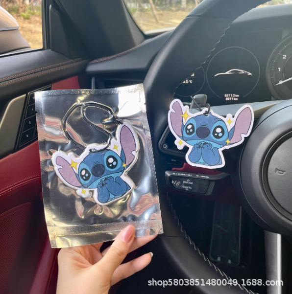 Подвеска в виде автомобиля с ароматерапевтическими таблетками, милые картонные таблетки, долгоиграющий аромат, удаление запахов в автомобиле