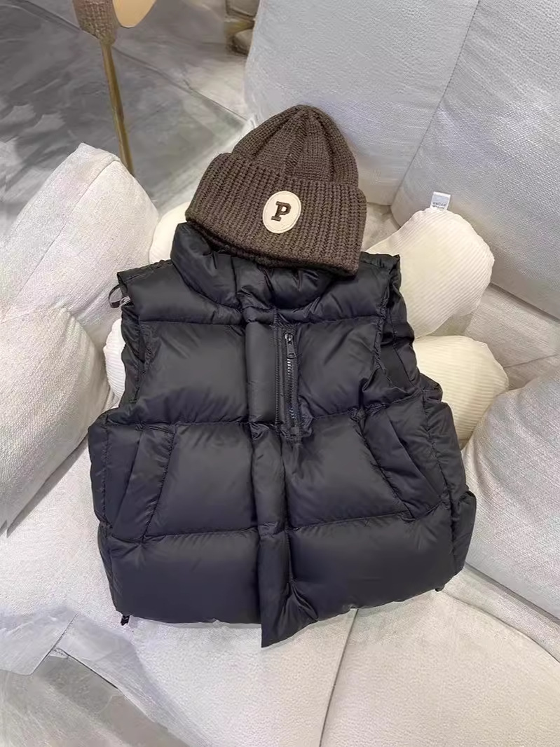 Girls' Horse Clip for Spring and Autumn Wear Boys' Vest Baby's Waistcoat Middle and Big Children's Down Cotton Vest Children's Winter Vest