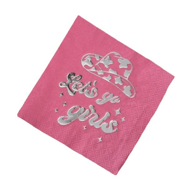 Gold Foil Napkins, Rose Paper Napkins, White Paper with Silver Foil, Dyed Paper with Gold Foil, Napkins