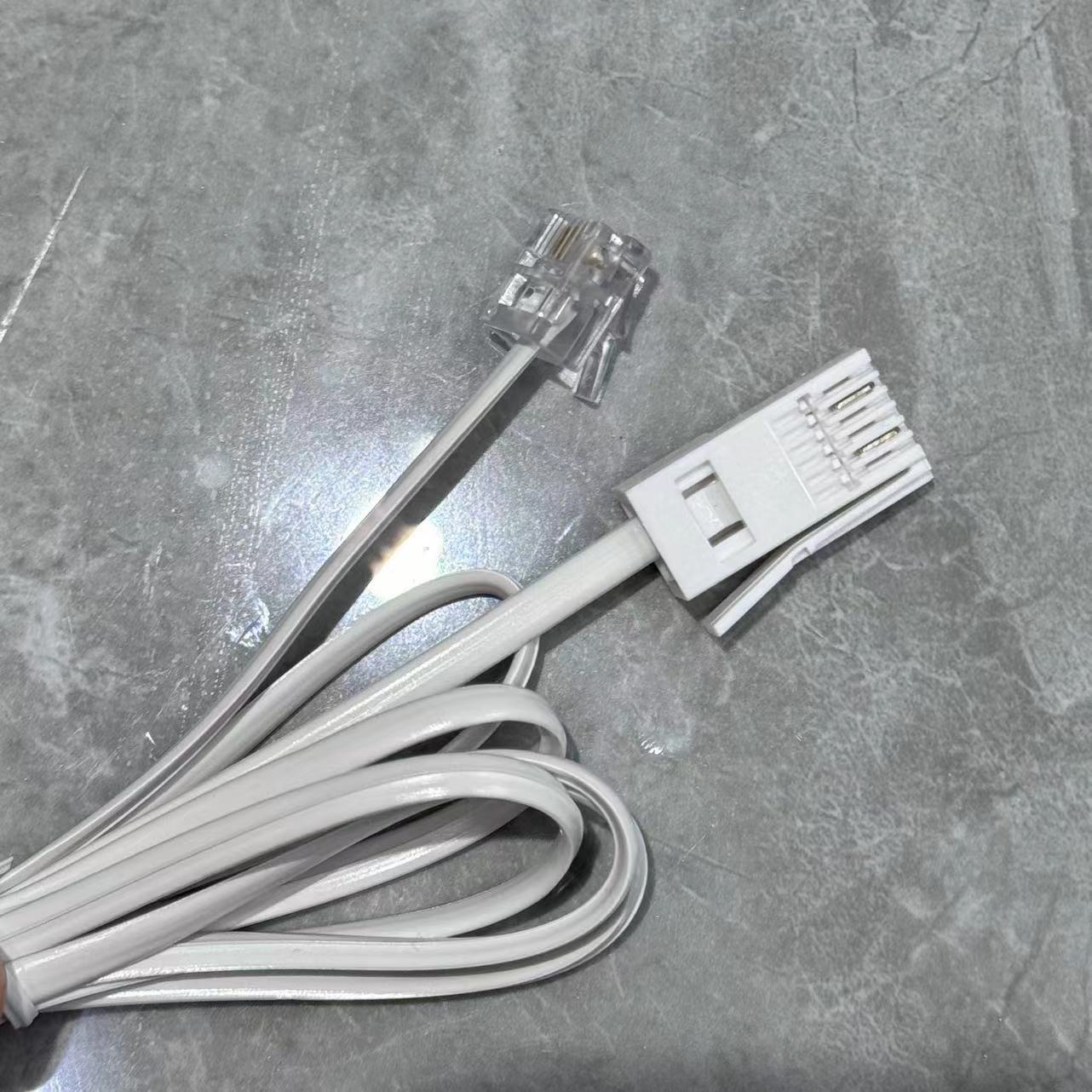 British telephone line 1.5 m RJ11 Crystal Head UK telephone line 6P2C + UK flat Crystal Head in stock supply