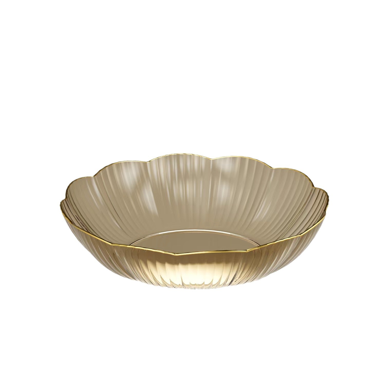 Internet Celebrity Accessible Luxury Style Pet Fruit Plate Living Room Home Coffee Table Basin Candy Plate Snack Dry Fruit Plate Thickeneded Hot Stamping Edge