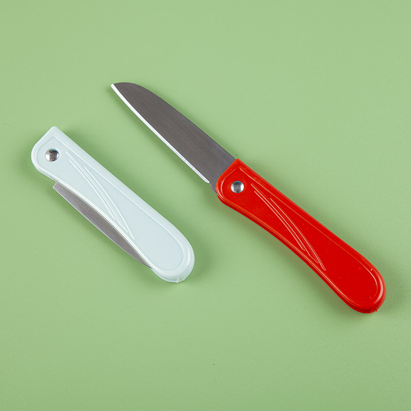 [Factory Ready Stock] Stainless Steel Foldableing Fruit Knife, Portable Peeling Knife, Camping Style Household Foldableing Knife, Melon and Fruit Knife