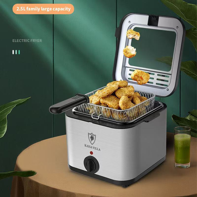 Cross-Border Fryer Household Electric Fryer Large Capacity Fried Chicken Steak French Fries Snack Fryer All-In-One Fryer Foreign Trade Model