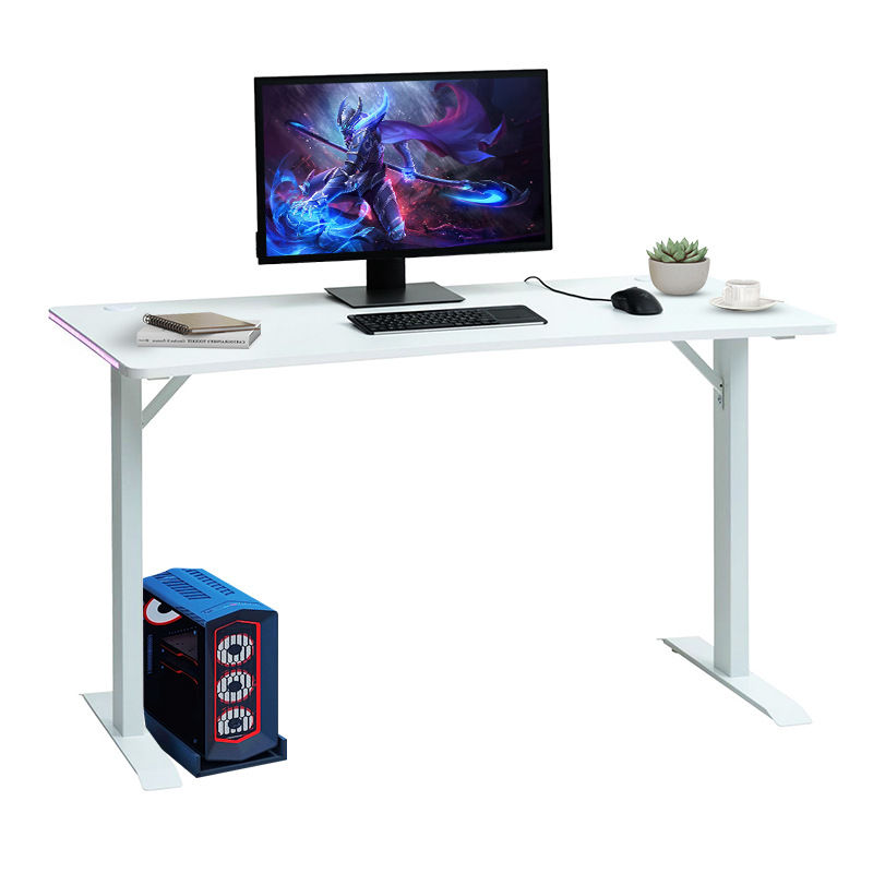 [Factory Clearance] Computer Desk Desktop Home Electric Competition Desk with Remote Control Light with Fixed Office Game Table