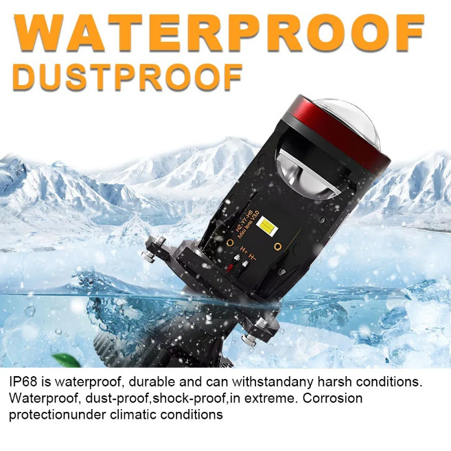 New Y6D Y7Dy8 Car Led Headlight H4 with Lens Super Bright Spotlight High and Low Beam Headlight Fisheye Light