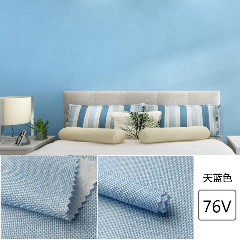 Factory plain linen wall cloth flame retardant wallpaper living room bedroom wallpaper seamless wall cloth wholesale thick can be fire