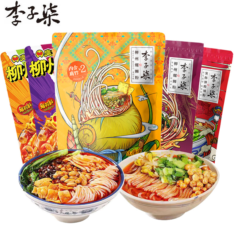 Лапша с улитками Li Ziqi 335г, Лиужоу, острые и кислые, лапша для позднего ужина