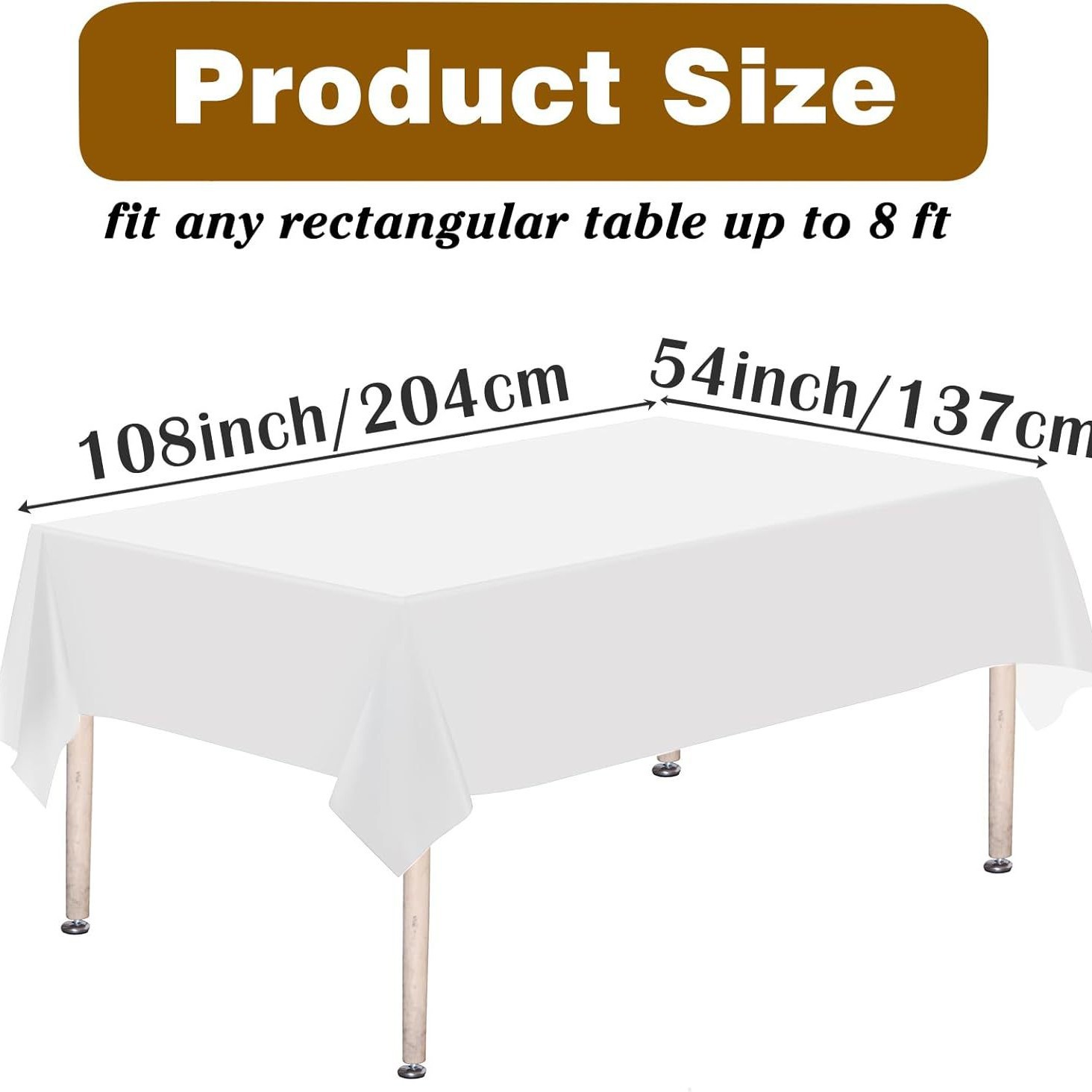 in stock pe white tablecloth environmentally friendly plastic material disposable tablecloth holiday party decoration factory supply wholesale