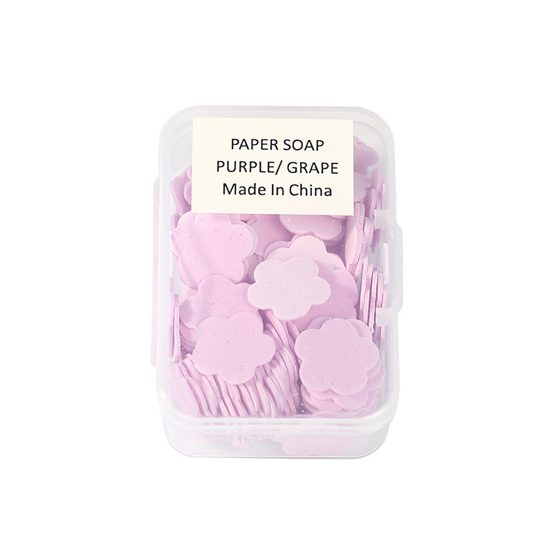Rectangular Box for Students and Kidsren, Cute Mini Petal Disposable Soap Flakes, Travel Portable Soap Flakes