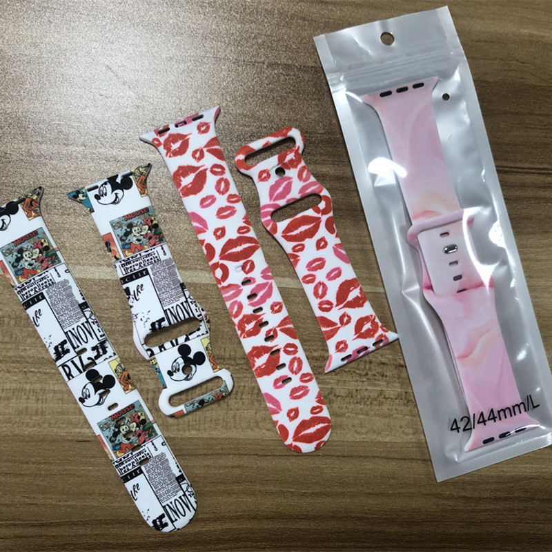 applewatch Strap Apple Watch Strap Trendy Brand Printed Strap iwatch Strap Silicone
