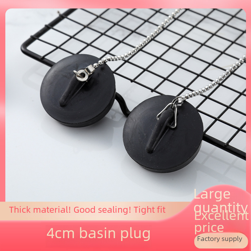 in stock toilet floor drain sink plug floor drain cover deodorant cover with chain wash basin bathtub sewer plug