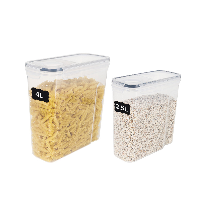 Single Transparent Plastic Rice Bucket Lid Cereal Opening Lid Rice Storage Vacuum Moisture-Proof Fresh Storage Storage Sealed Jar