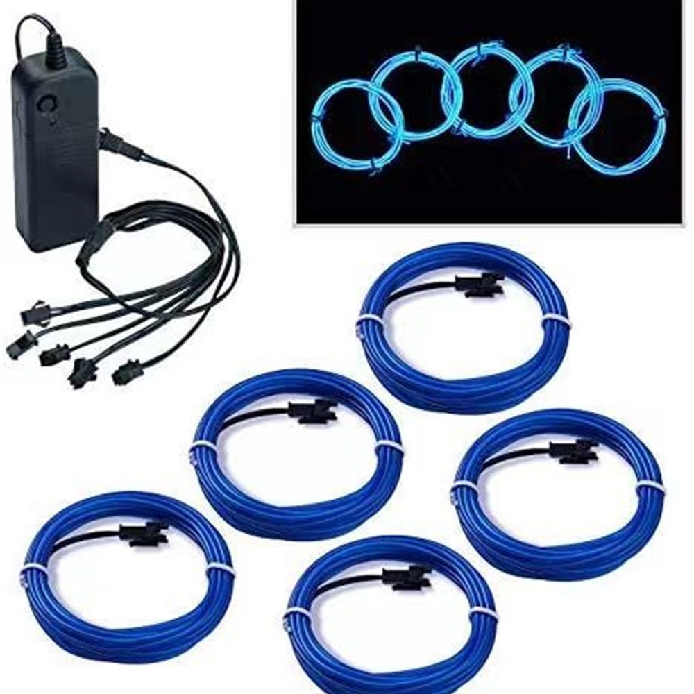 Светящийся провод диаметр 2.3 круглый провод холодный свет 3м с 3V батарейным блоком драйвера горячая продажа источник света el холодный источник света