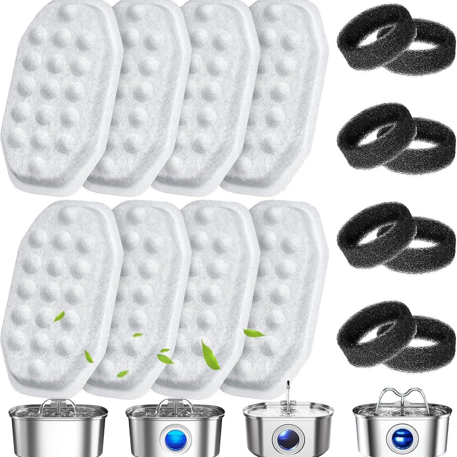 Amazon's Best-Selling Pet Water Dispenser Filter Element Filter Cotton Sheet Activated Carbon Resin Filter Cotton Manufacturer Wholesale Direct Sales