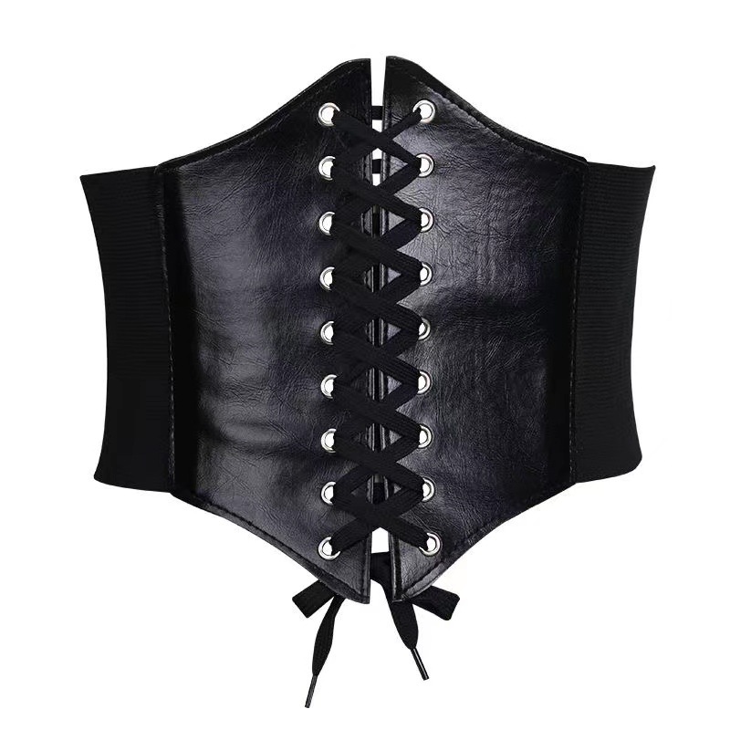 Black Women's Palace-Style Body-Shaping Straps, Wide Girdle, Slimming Look, Super Loose Tight Girdle, European and American Style Loose Tight Belt