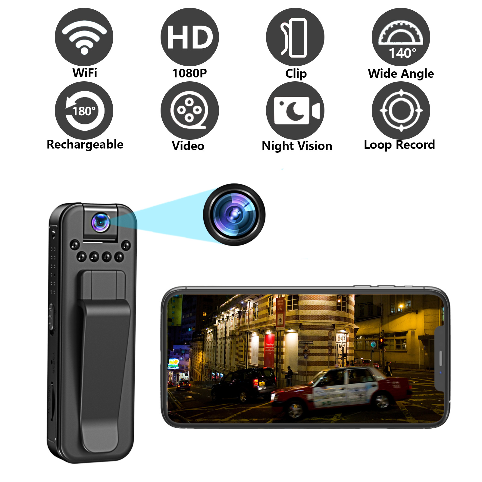 2024 Explosions New 1080P HD Night Vision L7WIFI Portable Conference Outdoor Sports Recorder