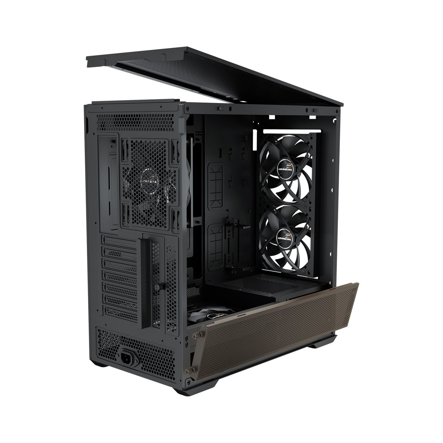 Lovingcool Leili Cool Wooden A1 Log Decoration 360 Water-Cooled Atx Desktop Host Computer Game Case