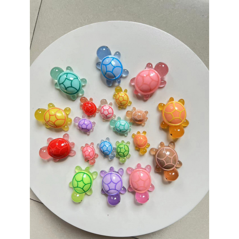 New creative cute luminous mini resin small turtle ornaments fluorescent turtle micro landscape DIY fish tank decoration