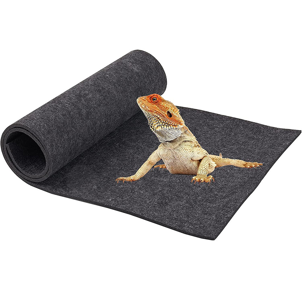Lizard Pet Turtle Snake Horned Frog Climbing Pet Carpet Tortoise Feeding Box Climbing Tank Water Absorbent Moisturizing Landscape Mat